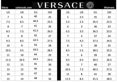 versace große größen|versace shoe size chart.